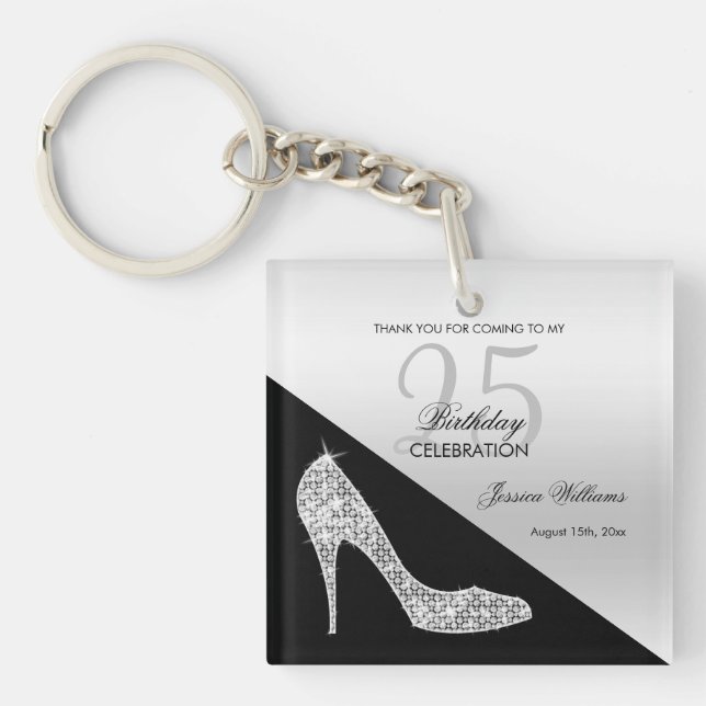 Elegant Sequin Stiletto, Silver & Black Birthday   (Framsidan)