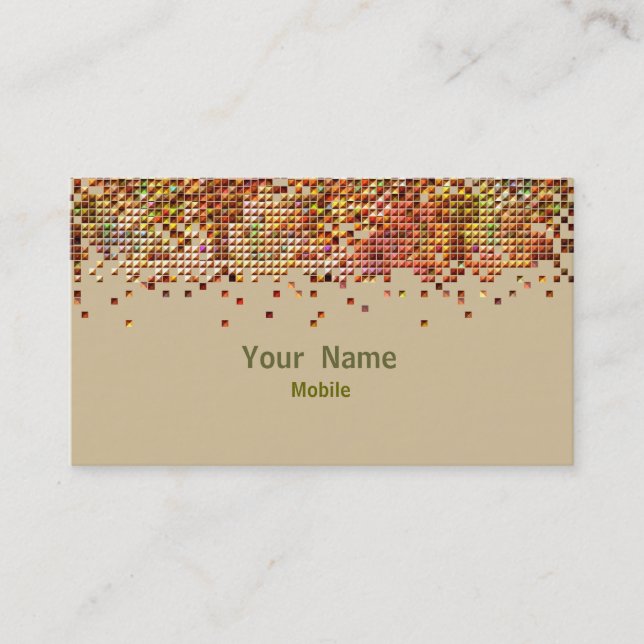 Elegant Sequins Hologram Visitkort (Framsida)