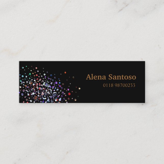 Elegant Sequins Mini Visitkort (Framsida)