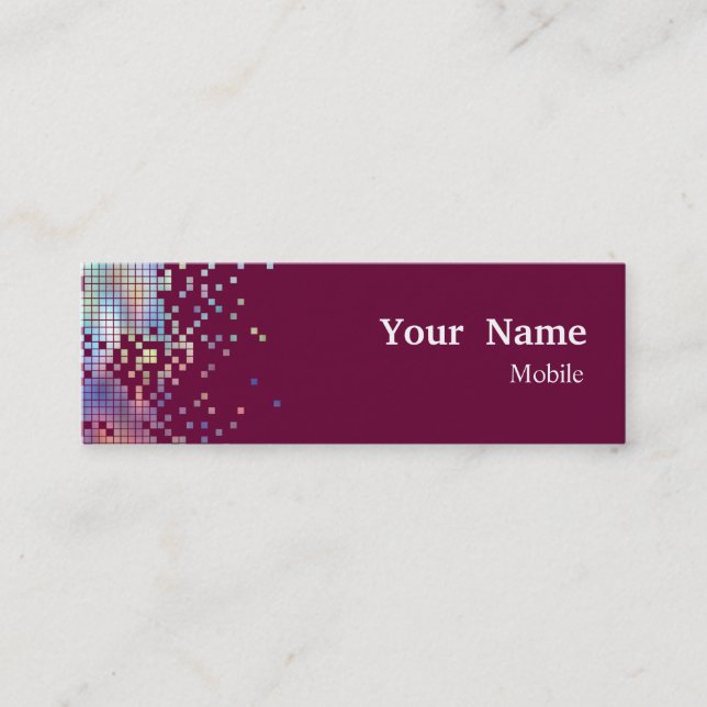 Elegant SequinsHologram Mini Visitkort (Framsida)