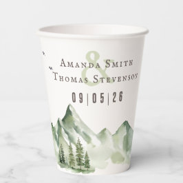 Elegant serene grönt bergslandskap bröllop