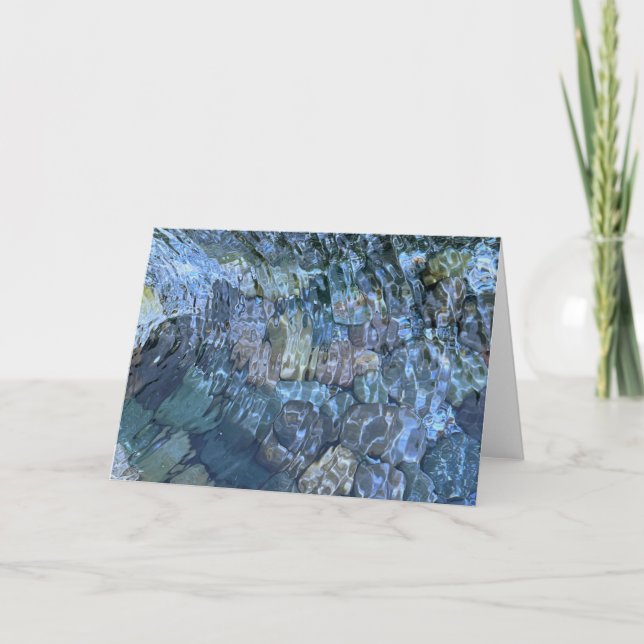 Elegant serene vatten strand scen kort (Framsida)