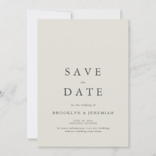Elegant Serif Bröllop spara datum Datumet