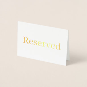 Elegant Serif Reserved Bröllop Bord ställe Folierat Kort