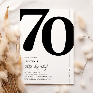 Elegant Seventy 70-årsfirande Födelsedagsinbjudan Inbjudningar