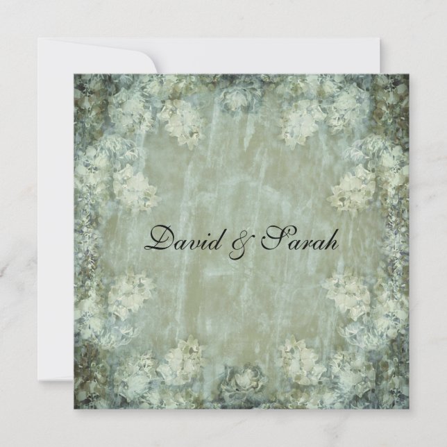 Elegant Shabby chic Blommigt Spara datum Datumet (Framsida)