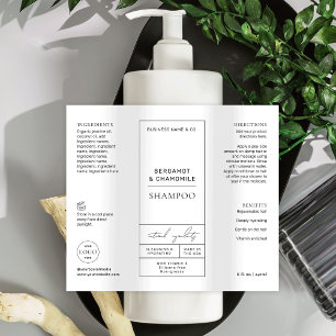 Elegant Shampoo-etikett Modern ateknisk design