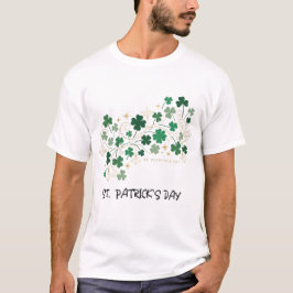 Elegant Shamrock Blommig St. Patricks Dag Design T Shirt