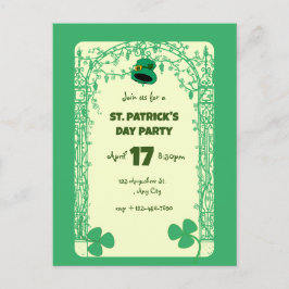 Elegant Shamrock Dekoration Ram St. Patricks Day Vykort