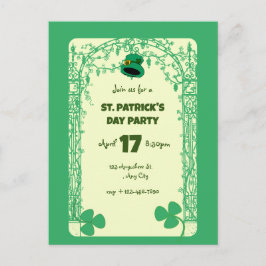 Elegant Shamrock Dekoration Ram St. Patricks Day Vykort