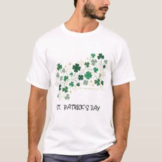 Elegant Shamrock Floral St. Patrick’s Day Design T Shirt