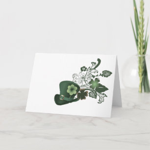 Elegant Shamrock Hat Kort