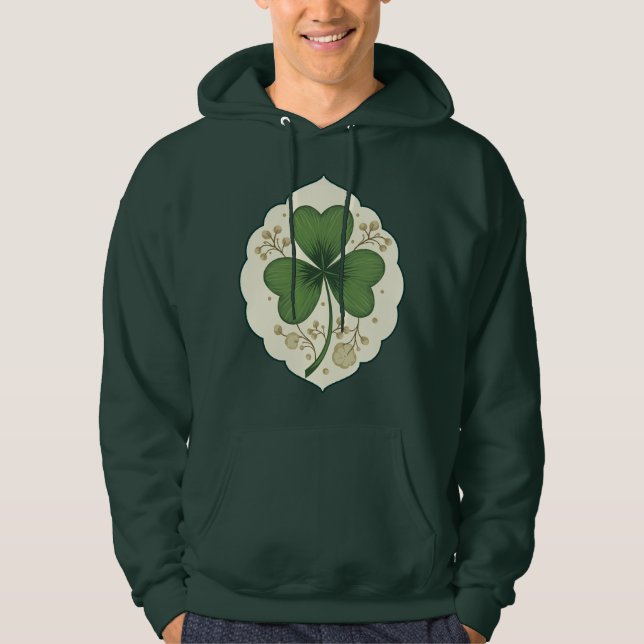 Elegant Shamrock St Patrick’s Day - Moletons Hoodie (Framsida)