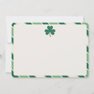 Elegant Shamrock St. Patrick's Day Blank Note Card Inbjudningar