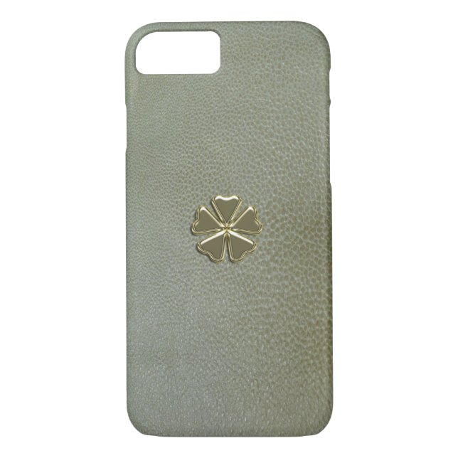 Elegant Shamrock St.Patrick's Day,Grönt Leather Case-Mate iPhone Skal (Baksida)