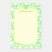 Elegant Shamrocks Klöver Personlig Namn Irish