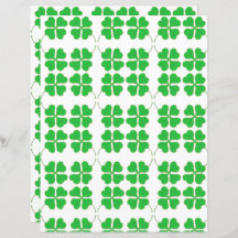 Elegant Shamrocks trimmade i guld Skrapbook Papper