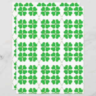 Elegant Shamrocks trimmade i guld Skrapbook Papper