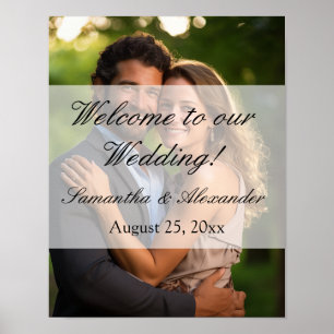 Elegant Sheet Overlay Photo Bröllop Poster
