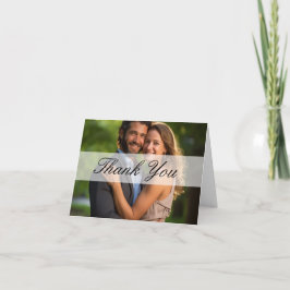 Elegant Sheet Overlay Photo Bröllop Tack Kort