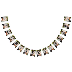 Elegant Sheet Overlay Photo Bröllop Vimplar