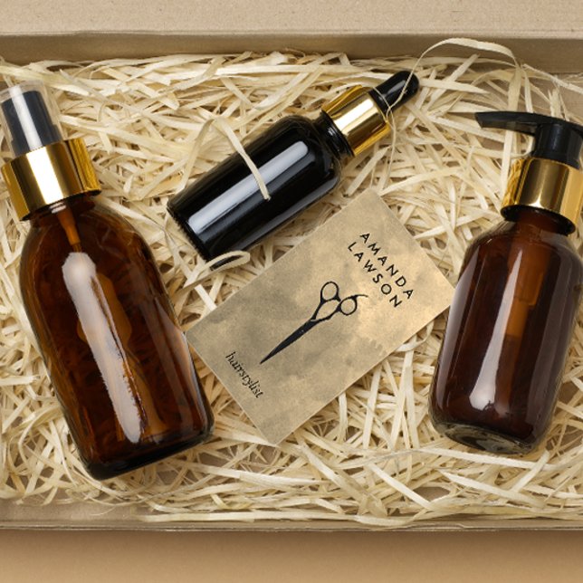 Elegant Sheets Comb Grått Watercolor Visitkort (Skapare uppladdad)