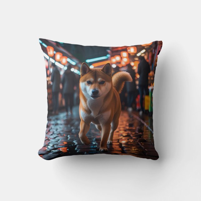 Elegant Shiba Inu Dekorativ kudde (Framsida)