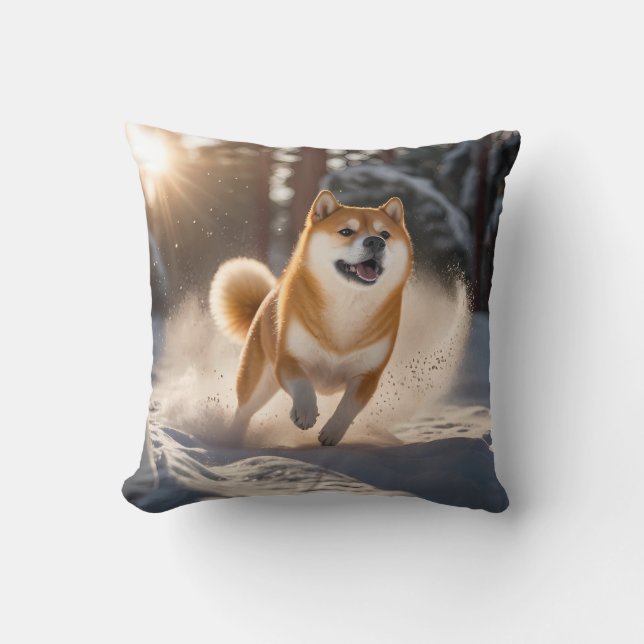 Elegant Shiba Inu Dekorativ kudde (Framsida)