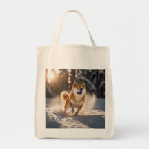 Elegant Shiba Inu Livsmedel Tote Bag