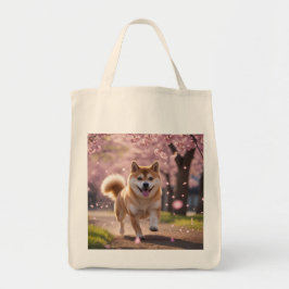 Elegant Shiba Inu Livsmedel Tote Bag Tygkasse