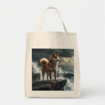 Elegant Shiba Inu Livsmedel Tote Bag