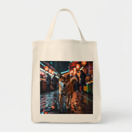 Elegant Shiba Inu Livsmedel Tote Bag Tygkasse