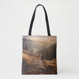 Elegant Shiba Inu Tote Bag Tygkasse