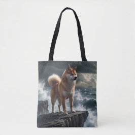 Elegant Shiba Inu Tote Bag Tygkasse