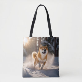 Elegant Shiba Inu Tote Bag Tygkasse