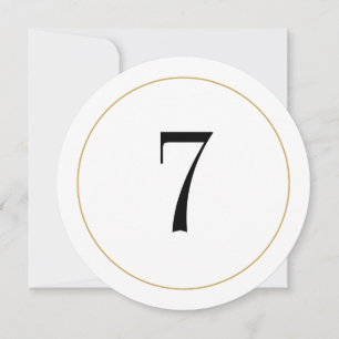 Elegant Shimmer Guld Circle Bordsnummer 7-kort