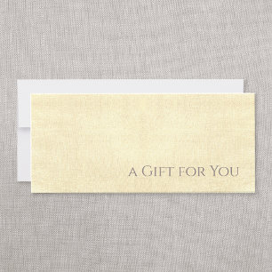 Elegant Shimmery Gult Gift-certifikat