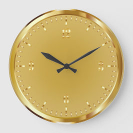 Elegant Shiny Guld Acrylic Wall Clock Stor Klocka