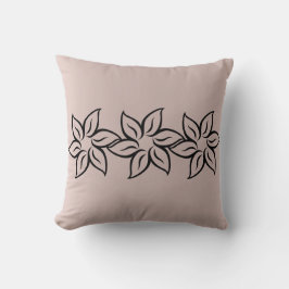 Elegant Shiny Lila Modern Flowery Pillow Kudde