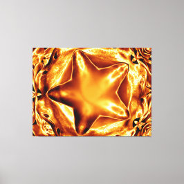 Elegant Shiny Metallic look Sepia Star Canvas