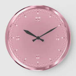 Elegant Shiny Rosegold Acrylic Wall Clock Stor Klocka