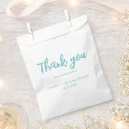 Elegant Shiny Turcos Glitter Wedding Favor Bag