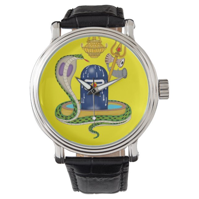 Elegant Shivlingam Clock – Divine Timepiece for Sp Armbandsur (Framsida)