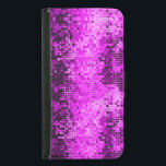 Elegant Shock rosa DiscoBall Glitter & Sparkles Plånboksfodral För Samsung Galaxy S5<br><div class="desc">shock rosa i elegant: svart accent retro disco-boll glitter och gnistor. Finns på andra produkter. Fullständig anpassade för visitkortsmall.</div>