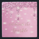 Elegant Shock rosa Drip Bachelorette Stenunderlägg<br><div class="desc">Ta med luxe-gnistra och modernt glam till firande med den här Eleganten Underlägg Shock rosa Drip Bachelorette. Designad med en lysande rosa glitter drop och mjuk shimmer-övertäckning, ger den här underlägg en lyxande avslutande beröring till din händelsedekor. Elegantens skriptcitat "Celebrate the Gnistra" gör att det blir perfekt för möhippor, möhippor...</div>