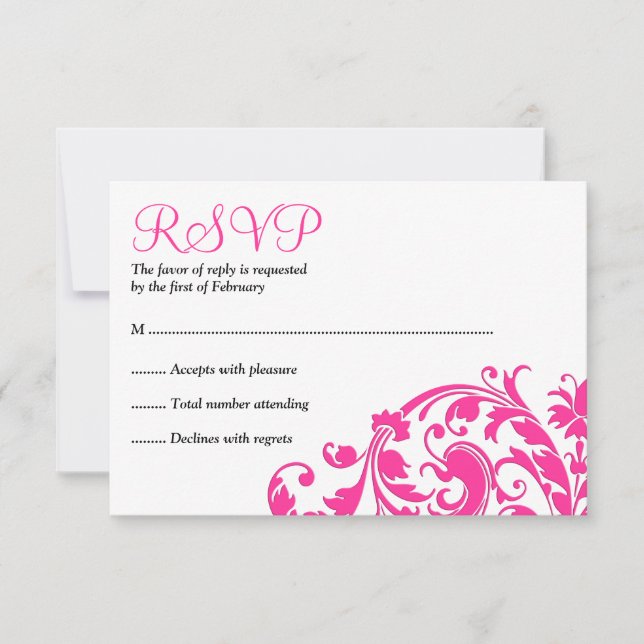 Elegant Shock rosa Fysisk Bat mitzvah OSA (Framsida)