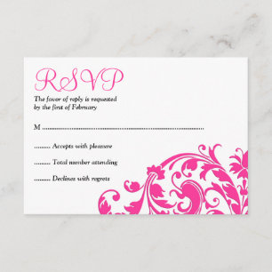 Elegant Shock rosa Fysisk Bat mitzvah OSA Kort