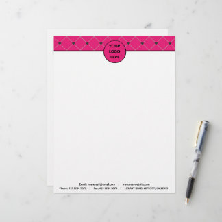 Elegant Shock rosa Magenta Black Business Company Brevhuvud