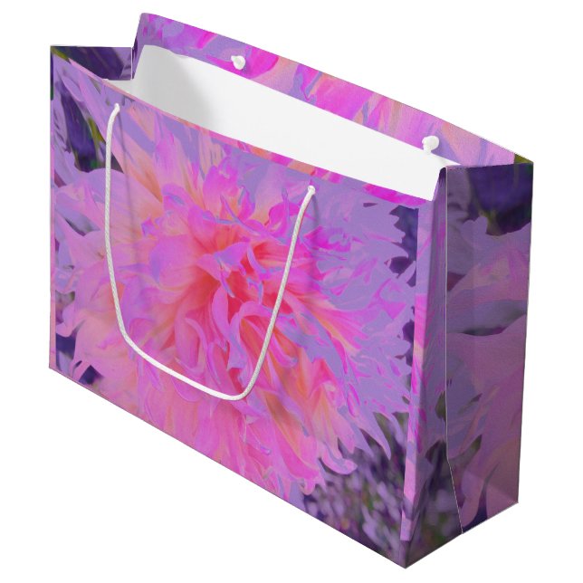 Elegant Shock rosa och Magenta Decorative Dahlia (Framsidan Vinklad)