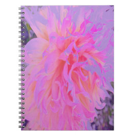 Elegant Shock rosa och Magenta Decorative Dahlia Anteckningsbok